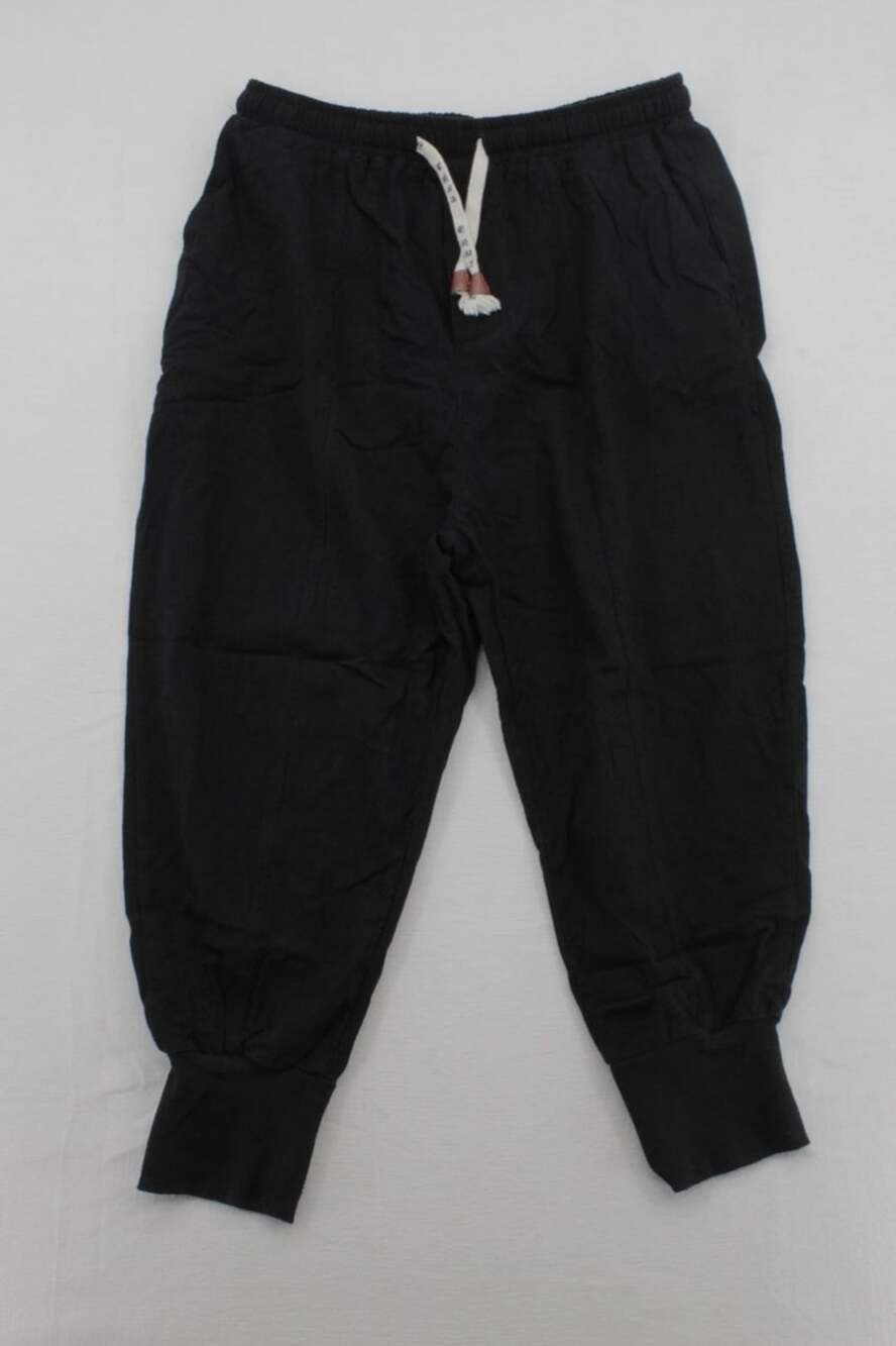Kidoriman Men's Cotton Harem Jogger Pants with Kanji Drawstring